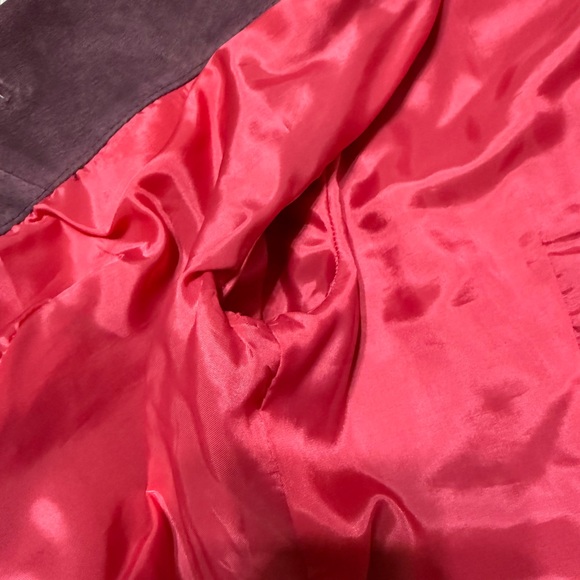 i.e. Women's 100% Leather Suede Blazer Jacket Mauve/Plum/Purple Color Medium - Picture 6 of 11